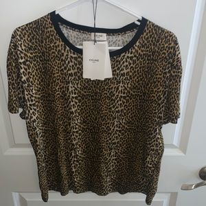 Celine Mens Leopard T-Shirt